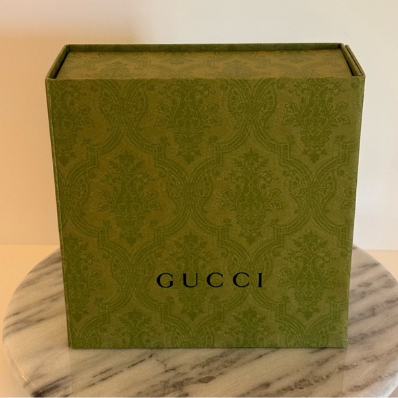 Gucci Olive Green Paisley With A Ribbon & 2 Small Gift Boxes Empty - Picture 2 of 16